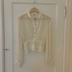 Cream Sheer Blouse